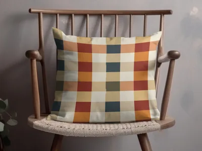 Multicolor Plaid Pattern Decorative Pillow for Your Home