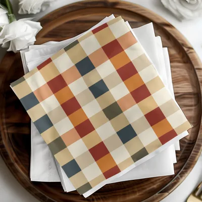 Colorful Checkered Pattern on Quality Fabric Product
