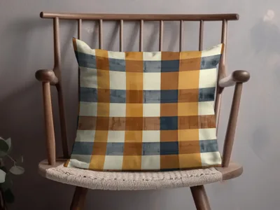Cozy Multicolor Checkered Throw Pillow for Home Decor