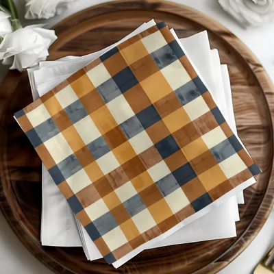 Plaid Checkered Square Print Napkin product