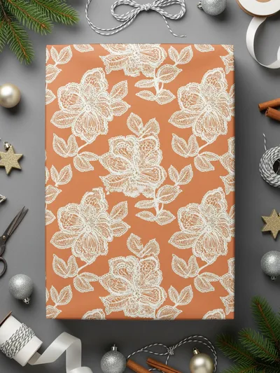 Elegant Floral Patterned Wrapping Paper for Special Gifts