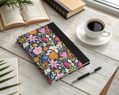 Colorful Floral Design Hardcover Notebook for Journal
