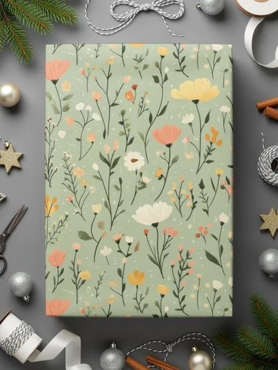 Seamless Floral Pattern Digital Paper, Botanical Repeat Pattern, Spring Flower Print, Fabric Design, Scrapbooking Paper, Digital Download - Moore and Mountain