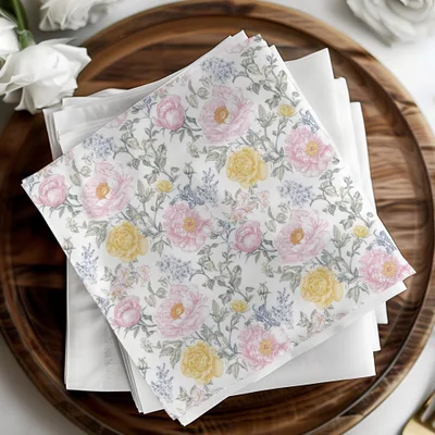 Seamless Floral Pattern, Pink Peony, Yellow Rose, Digital Paper, Repeating Background, Flower Print, Fabric Design, Digital Product - Moore and Mountain