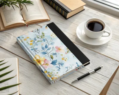 Seamless Grandmillenial Blue Floral Watercolor Design Digital - Moore and Mountain