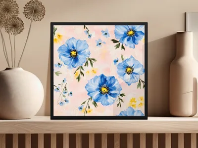 Seamless Grandmillenial Floral Pattern with Lace Digital - Moore and Mountain