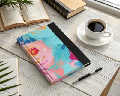 Abstract Colorful Hardbound Journal Notebook Product