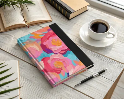Colorful Floral Design Hardcover Notebook for Creative Writing
