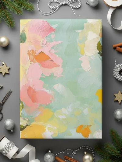 Seamless Impressionistic Floral Art Print Soft Hues Digital - Moore and Mountain