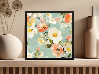 Seamless Impressionistic Floral Design Digital - Moore and Mountain