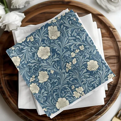 Seamless Larkspur William Morris Vines Background Dark For Commercial Use - Moore and Mountain