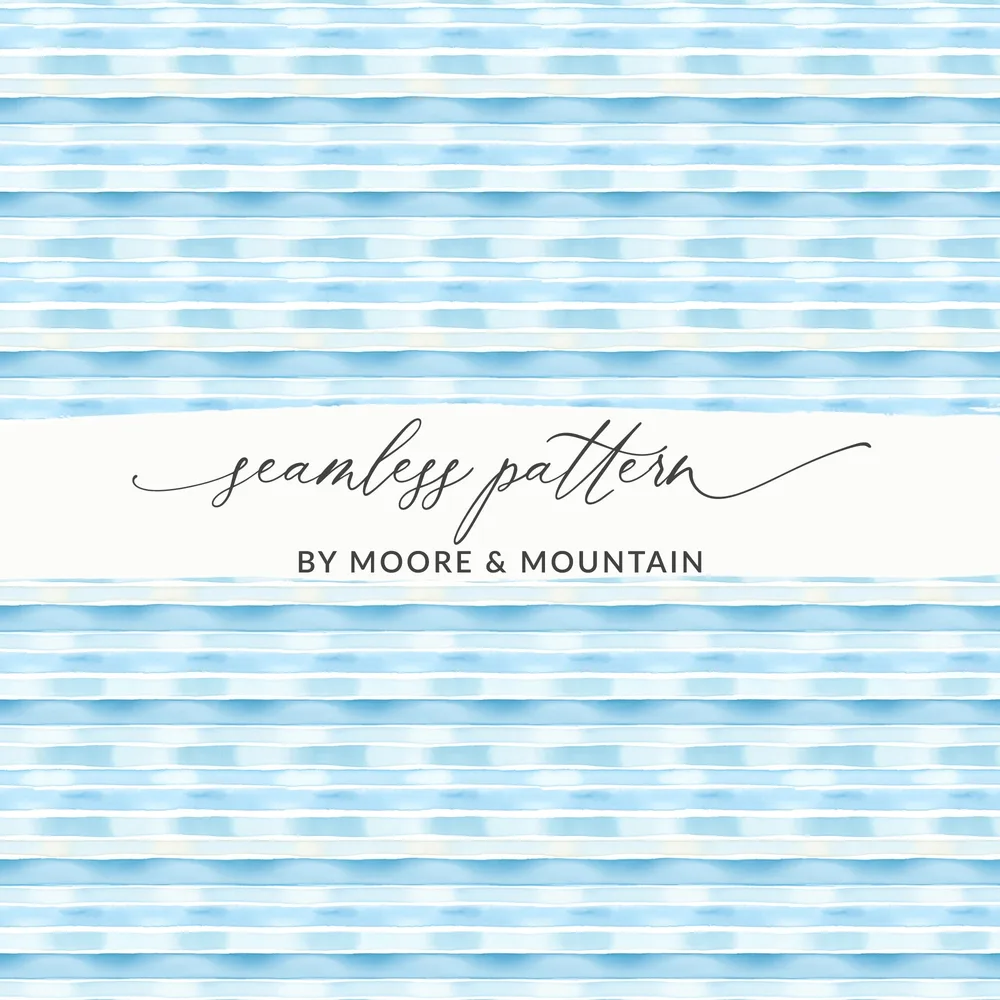 Blue and White Striped Seamless Pattern by Moore & Mountain