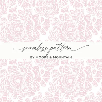 Seamless Light Pink Floral Granny Core Texture Digital