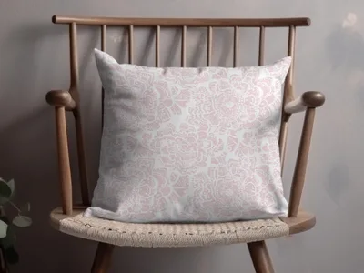 Elegant Floral Pattern Throw Pillow for Home Decor