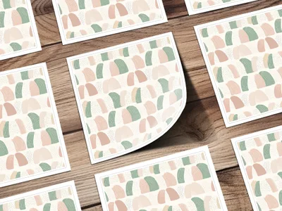 Colorful Abstract Shapes Pattern Sticker Sheets