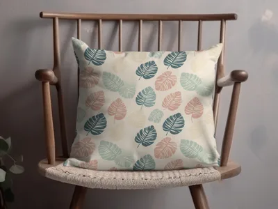 Colorful Tropical Leaves Design Decorative Pillow
