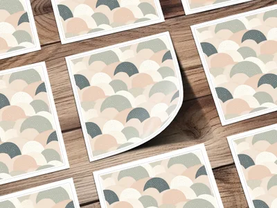 Pastel Geometric Pattern on Stylish Decals Product