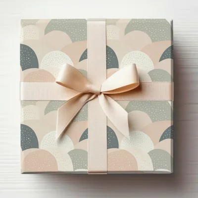 Elegant Pastel Pattern Gift Wrap with Bow product type
