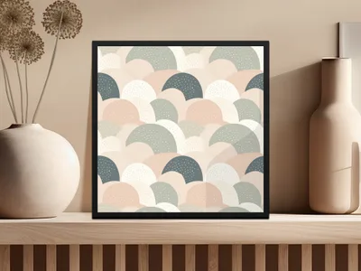 Abstract Pastel Waves Modern Art Print Wall Decor