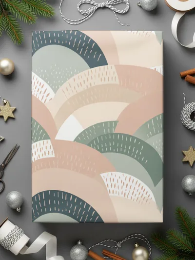 Elegant Multicolored Gift Wrap with Abstract Pattern