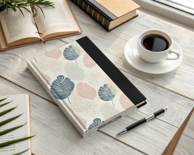 Stylish Tropical Leaf Hardcover Notebook for Daily Use