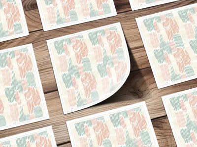 Abstract Pastel Multicolor Patterning Design Print