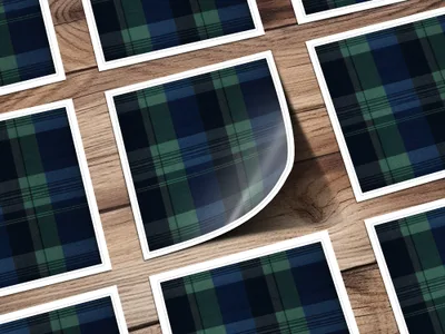 Seamless Navy Blue Tartan Digital - Moore and Mountain