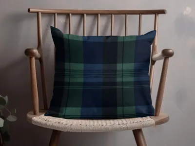 Seamless Navy Blue Tartan Digital - Moore and Mountain