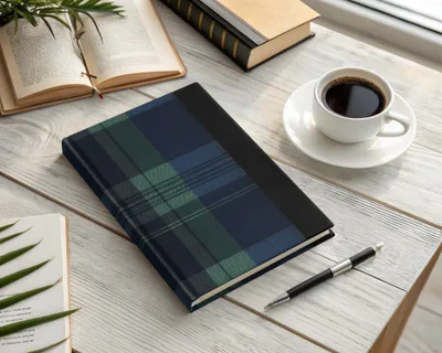 Seamless Navy Blue Tartan Digital - Moore and Mountain