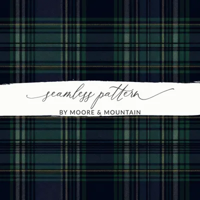 Seamless Navy Blue Tartan Pattern