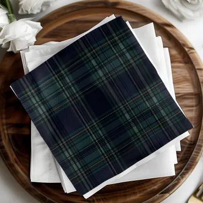 Seamless Navy Blue Tartan Pattern - Moore and Mountain
