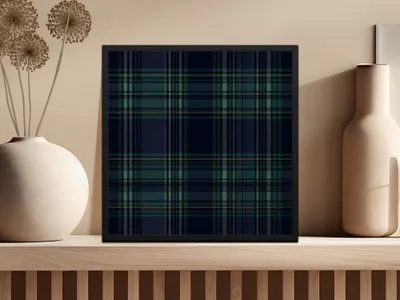 Seamless Navy Blue Tartan Pattern - Moore and Mountain