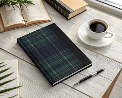 Seamless Navy Blue Tartan Pattern - Moore and Mountain
