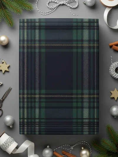 Seamless Navy Blue Tartan Pattern - Moore and Mountain