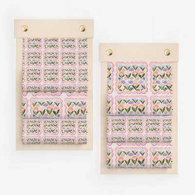 Floral Patterned Fabric Swatch for Interior Design