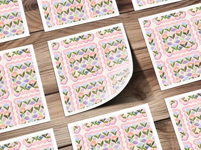 Floral Pattern Sticker Sheets for Creative Projects