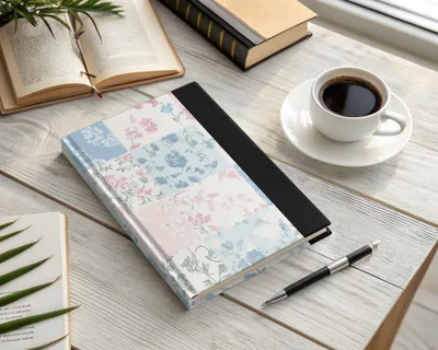 Floral Patchwork Hardcover Notebook for Daily Use