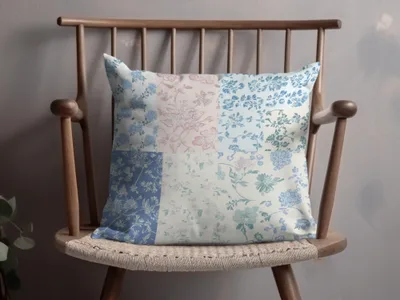 Floral Patchwork Design Decorative Throw Pillow