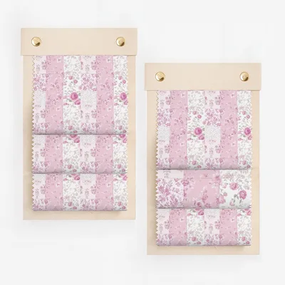 Pink Floral Patchwork Patterned Window Shade Product