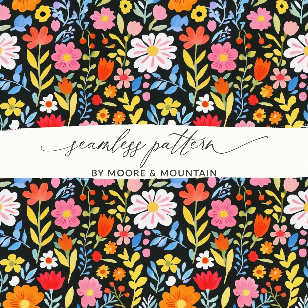 Vibrant Floral Seamless Pattern by Moore & Mountain