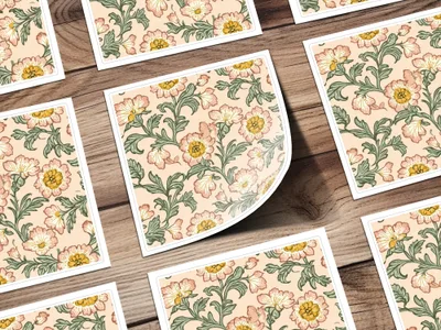 Seamless Pattern Kalamkari Flowers Leaves Repeating Design - Moore and Mountain