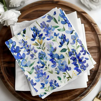 Spring Seamless Pattern Watercolor Bluebonnet Floral Pattern Beautiful Artistic Digital - Moore and Mountain