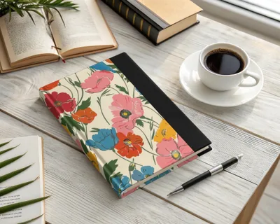 Modern Seamless Poppy Flower Digital Pattern - Moore and Mountain