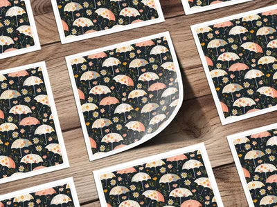 Seamless Spring Floral Umbrellas Seamless Pattern Lovely Design Digital - Moore and Mountain