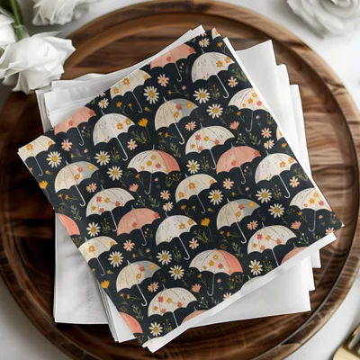 Seamless Spring Floral Umbrellas Seamless Pattern Lovely Design Digital - Moore and Mountain