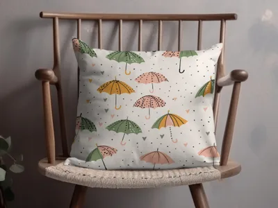 Seamless Spring Umbrella Background, Rainy Days Charming Umbrellas Hearts Seamless Background Design Pattern - Moore and Mountain