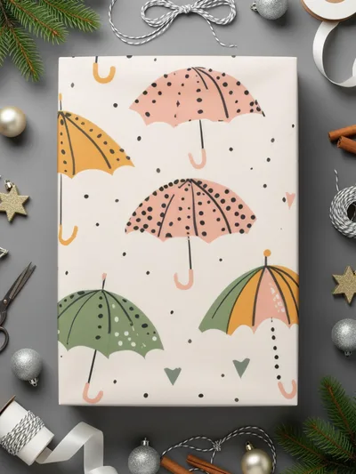 Seamless Spring Umbrella Background, Rainy Days Charming Umbrellas Hearts Seamless Background Design Pattern - Moore and Mountain