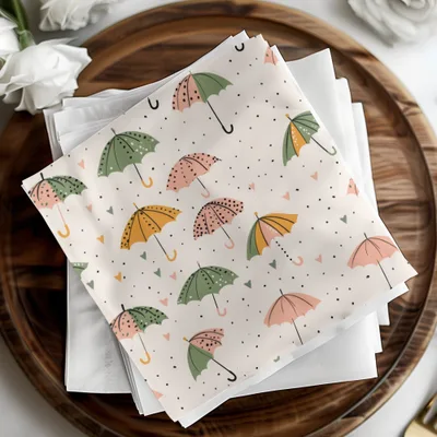 Seamless Spring Umbrella Background, Rainy Days Charming Umbrellas Hearts Seamless Background Design Pattern - Moore and Mountain