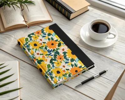Vibrant Floral Design Hardcover Journal for Everyday Use