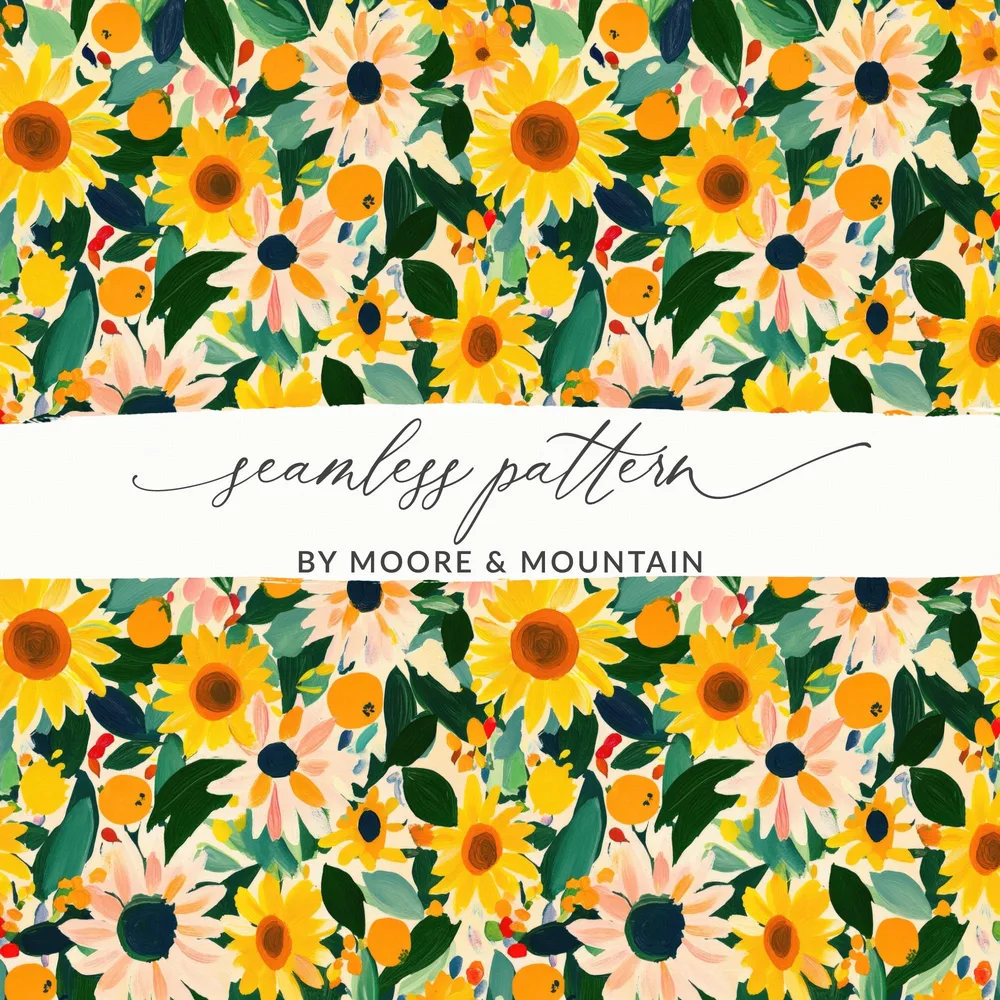 Vibrant Floral Seamless Pattern by Moore and Mountain